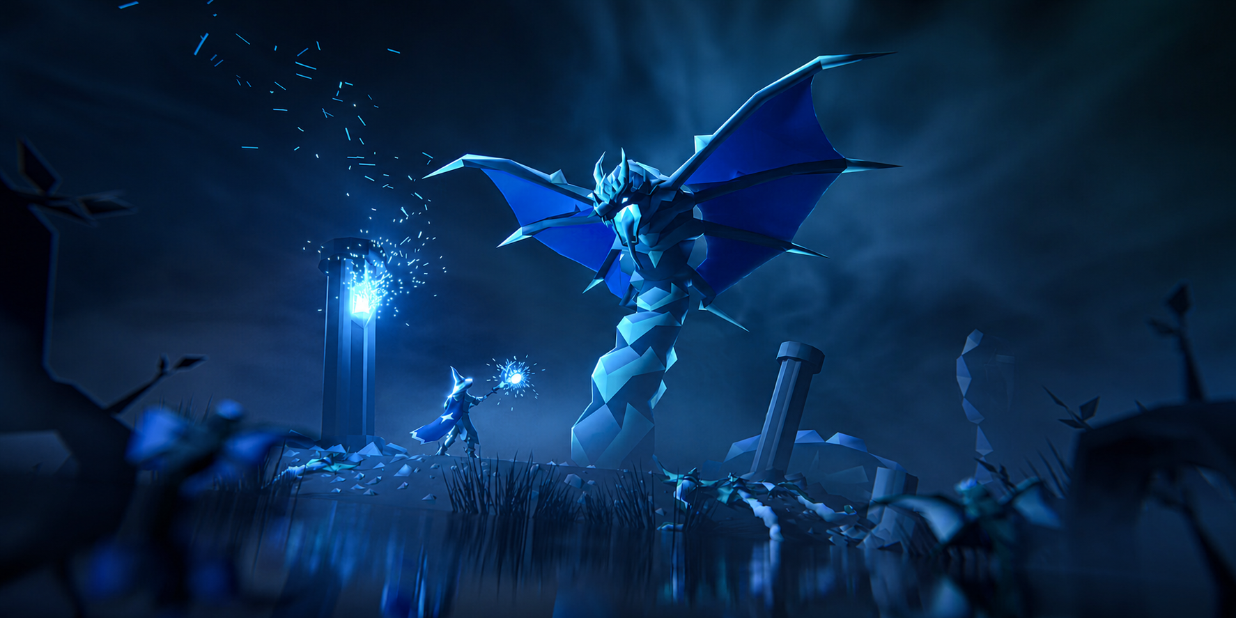 RuneSplit fantasy worlds, dragon, and champion